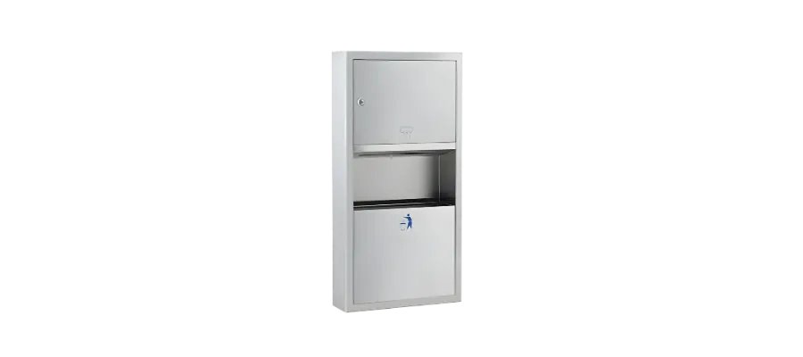 Z kağıt havlu çöp kovası kombini AISI 304 paslanmaz çelik sıva altı banyo ünitesi.